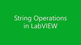 Simple String Operations in LabVIEW