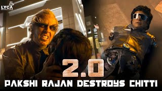 Pakshi Rajan Destroys Chitti | 2.0 Movie Scene | Rajinikanth | Akshay Kumar | Amy Jackson