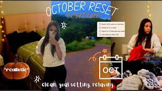 OCTOBER RESET 🎃 cleaning, setting goals, reviewing habits, relaxing