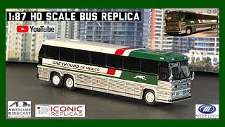 1:87 HO Scale Iconic Replicas Greyhound De Mexico MCI MC-9 Bus !