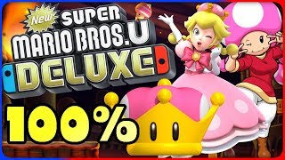 New Super Mario Bros. U Deluxe 🌰 8-1 Meteor Moat + Secret Exit 🌰 100% All Star Coins