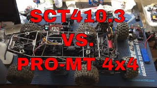 Pro-Line PRO-MT 4x4 Monster Truck vs. Tekno SCT410.3 Monster Truck Conversion