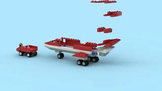 Lego Classic town set 6375 Trans Air Carrier from 1990 without minifigs