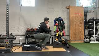 1KB Goblet Squat on Slant Board with Step Forward and Back