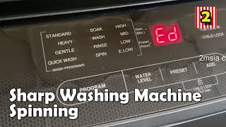 Sharp Washing Machine 15Kgs ESX159 Spin Sound and Ending Alarm