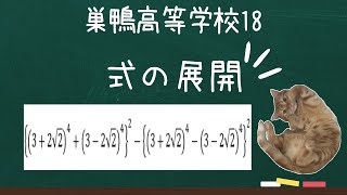 式の展開：巣鴨高等学校18 【全国入試問題解法】