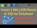 Qt + SQLite | Insert 1 million Rows In SQLite Database Using Qt C++ | Insert Multiple Rows In SQL