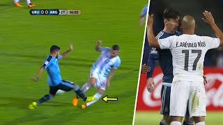 Clásico del Río de la Plata | Argentina vs Uruguay | Peleas, Tarjetas Rojas y Faltas