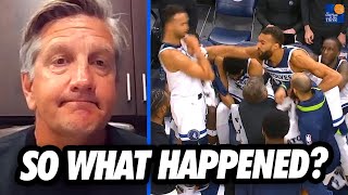 Chris Finch Shares Details About The Rudy Gobert / Kyle Anderson Bench Fight