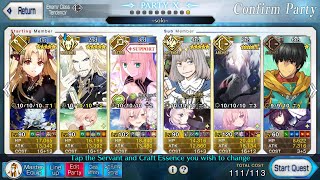 【FGO】Hunting Quest 11 Day 1 Skeleton Hunt - Pride + Rank 90+