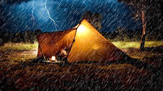 WORST THUNDERSTORMS! solo camping in heavy rainstorm (CAUGHT IN THUNDERSTORM)