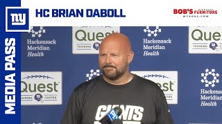 Brian Daboll Updates OTA Progress | New York Giants