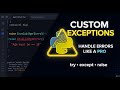User Defined Exceptions in Python | Custom Exception Handling Explained