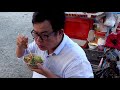 phnom penh street food eating delicious fried noodles u0026 spring rolls cambodian street food