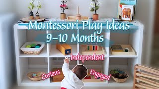 Play with Purpose! MONTESSORI ACTIVITY IDEAS for Babies 9-10 Months Old | Maria and Montessori