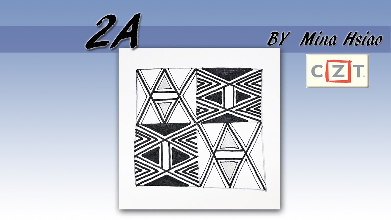 如何畫一般圖樣how To Draw The Tangle Pattern 2a Youtube