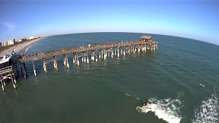 Cocoa Beach Pier Beach and Surfers Flyover Blade 350 QX