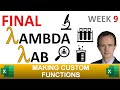 The last LAMBDA lab (for now) - week 9