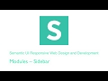 Semantic UI: Modules – Sidebar