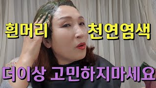 흰머리천연염색 100%됩니다with...헤나 henna 👉더이상염색하지 않아요!