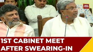 Shivaramaiah Sarkara Holds First Cabinet Meet After Swearing In  | Karnataka News