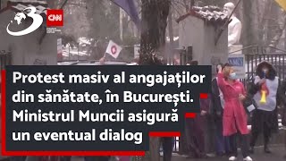 Protest masiv al angajaților din sănătate, în București. Ministrul Muncii asigură un eventual dialog