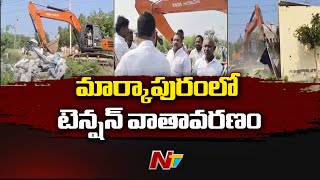 Demolition Of Illegal Constructions In Markapur | NTV