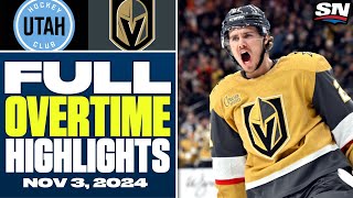 Utah Hockey Club at Vegas Golden Knights | FULL Overtime Highlights - November 2, 2024