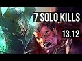 MORDEKAISER vs DARIUS (TOP) | 7 solo kills, 900K mastery | NA Diamond | 13.12