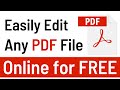 Easiest Way to Edit PDF File Online for FREE | How to Modify a PDF Document without Software