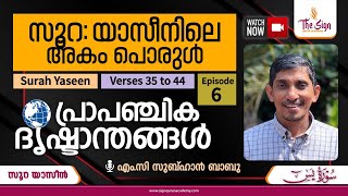 സൂറ: യാസീനിലെ അകം പൊരുൾ | പ്രാപഞ്ചിക ദൃഷ്ടാന്തങ്ങൾ | Surah Yaseen | verses 35 to 44 | Episode 6