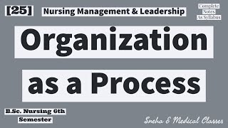 Organization as a Process !! Management !! Hindi !!