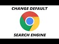 How To Change Default Search Engine In Google Chrome