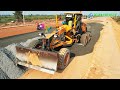 Nice Activities Motor Grader Liugong Spreading Gravel Making Foundation Roads Operator Skills