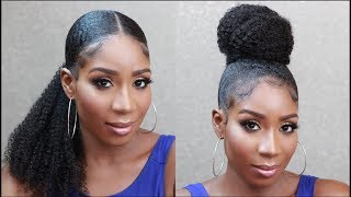 I Laid My Natural Hair How To Do A Sleek Ponytail On Short