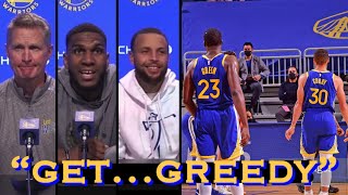 📺 Kerr/Looney/Stephen Curry on the upcoming games: “get as greedy as possible…we gotta show up”