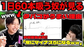 「k4senによる世界一わかりやすいタバコ講座」を見る1日60本吸うヘビースモーカー。