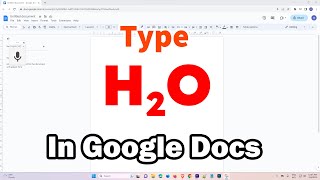 How to Type H2O In Google Docs | How to do Subscript in Google Docs