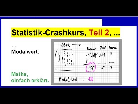 Statistik Einfach Erklärt, Crashkurs, Teil 2, Begriffe: Modalwert ...