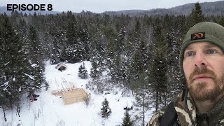 Winter Log Cabin Build on Off-Grid Homestead |EP8|