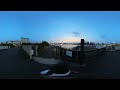 【360°vr】黄昏時の豊洲から望むレインボーブリッジ