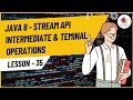 Intermediate And Terminal Operations In Stream API Java 8 | Map | Filter | Reduce | Sorted