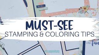 Easy Stamping and Coloring | Two-Page Layout | Process Video