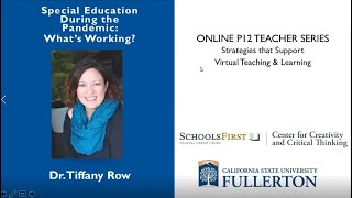 K12 Online Teaching Webinars: Special Education During the Pandemic, Whats Working?