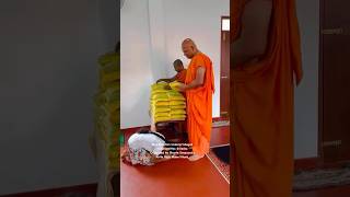 Bhante Devananda Shared Rice Bags Donation Underprivileged Kalyanamittas Srilanka