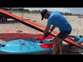 Packing up FreeinSUP Windsurfer and paddleboard