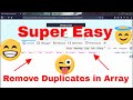FIND and REMOVE duplicate items in an array using JavaScript