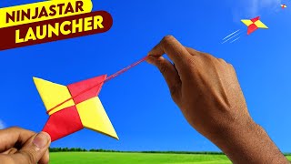 Amazing ninja star launcher , how to make paper ninja star