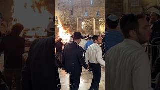 Lag B'Omer celebrations at the Western Wall Jerusalem Israel 2024