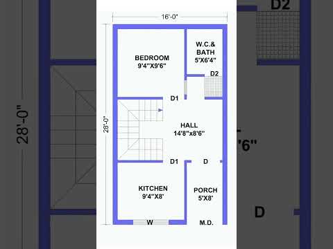 1bhk House Plan 16x28 Small House Plan Housedesign Houseplans 1bhk House Plan 16x28 Small House Plan Housedesign Houseplans
